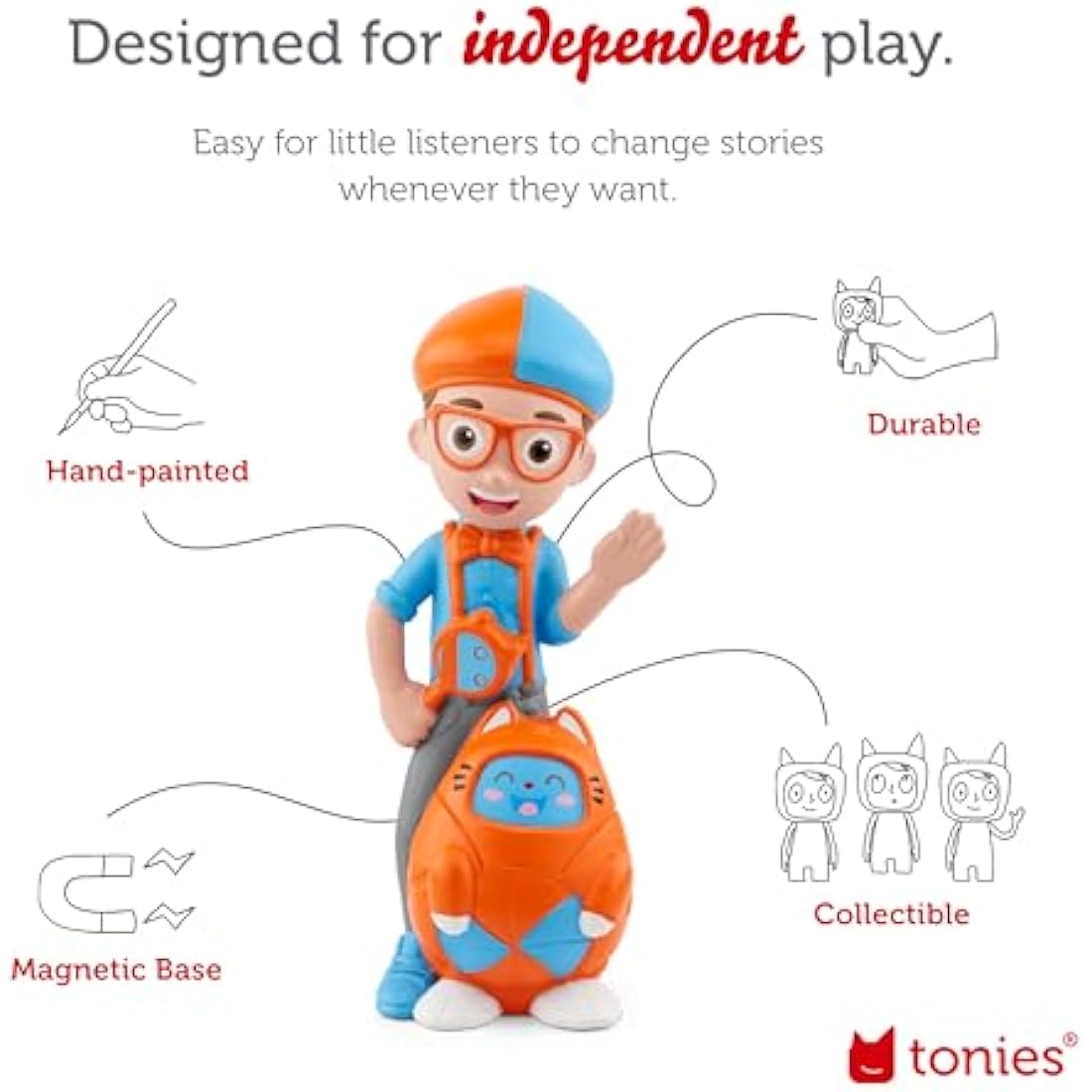 tonies Blippi Road Trip Audio Toy Figurine for Toniebox - 65 Min