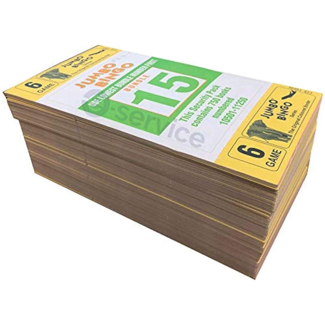 Jumbo Bingo Tickets – Jolof Store 750 Books 6-Page Game Strips
