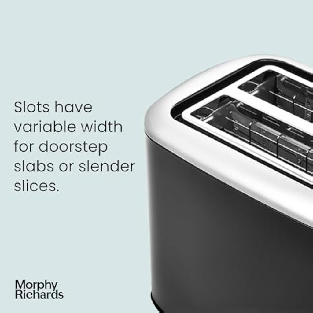 Morphy Richards Equip 2-Slice Toaster | Stainless Steel Black – 222064