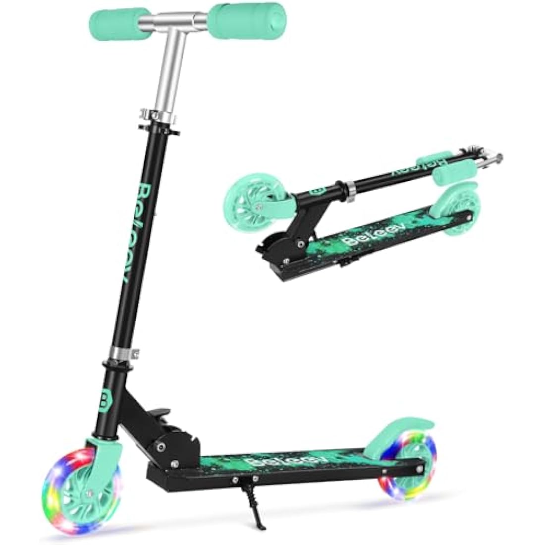 BELEEV V1 Kids Folding Kick Scooter | Light Up Wheels | Adjustable Height
