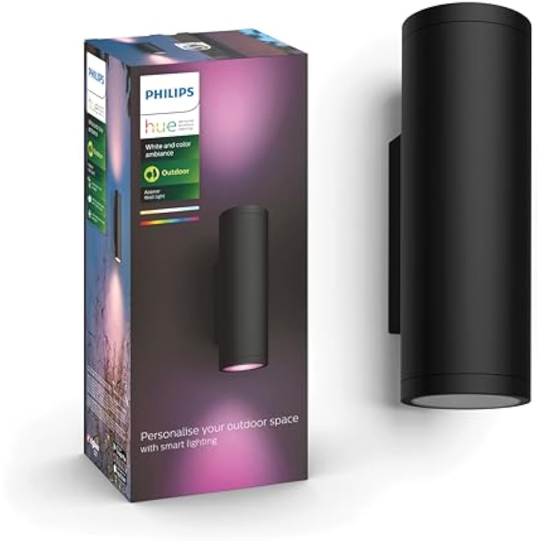 Philips Hue Appear Smart Outdoor Wall Light – RGB & Warm White LED