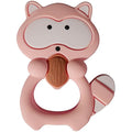 Raccoon Silicone Teether – BPA-Free Sensory Chewelry, Rosa
