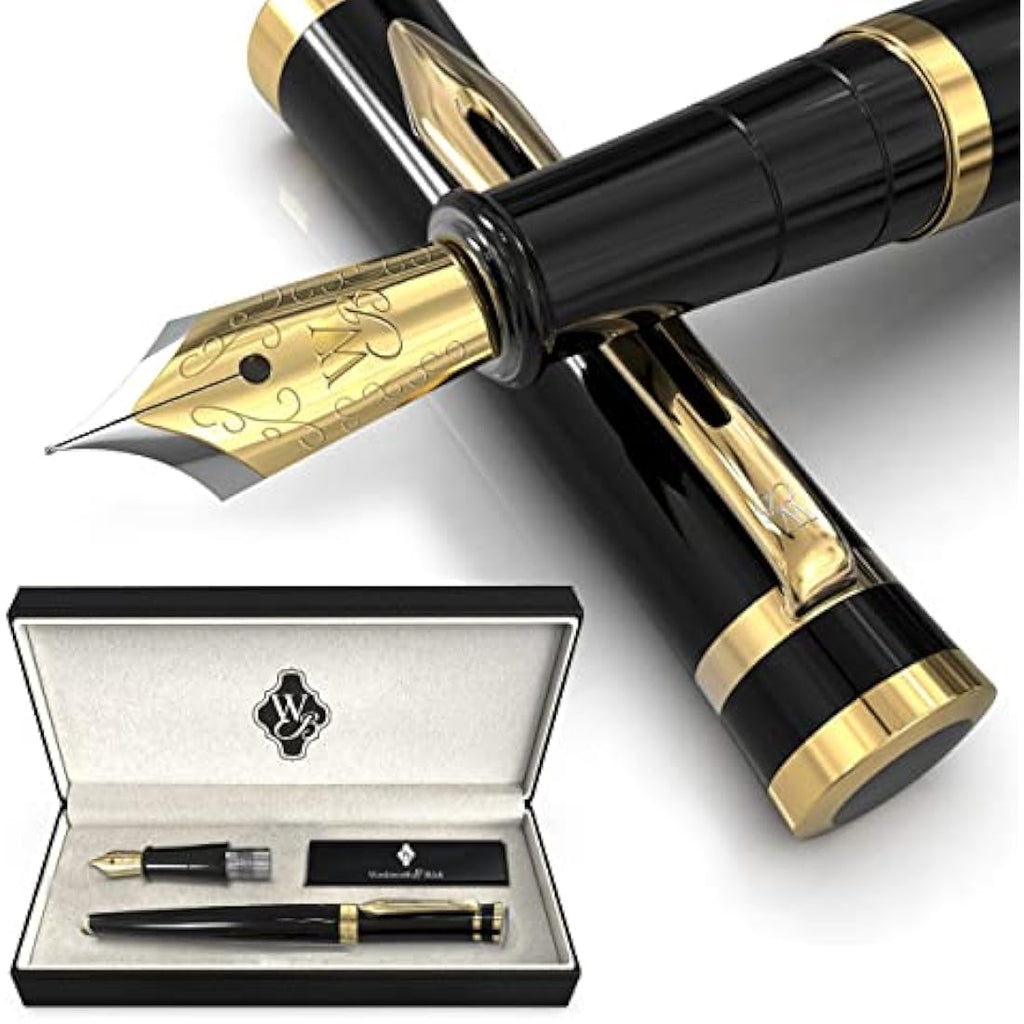 Wordsworth & Black Fountain Pen Set – 18K Gilded Nibs & Ink Refills