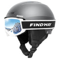 Findway Ski Helmet and Goggles Set | Adjustable Snowboard Gear for Adults