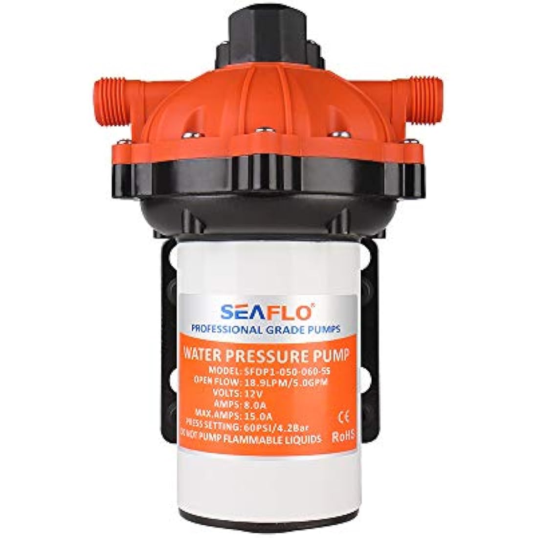 Seaflo 55-Series 12V Diaphragm Water Pump – 5.5 GPM 60 PSI Self-Priming