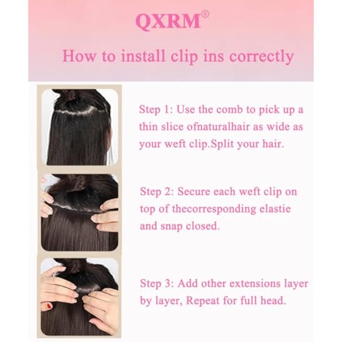 Remy Human Hair Clip in Extensions – Double Weft Straight 18"