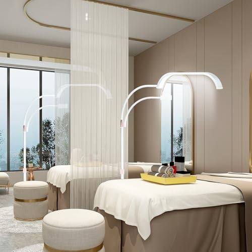 Lmaqfum Half Moon Lash Light – 2-in-1 Floor & Table Lamp with Wheels