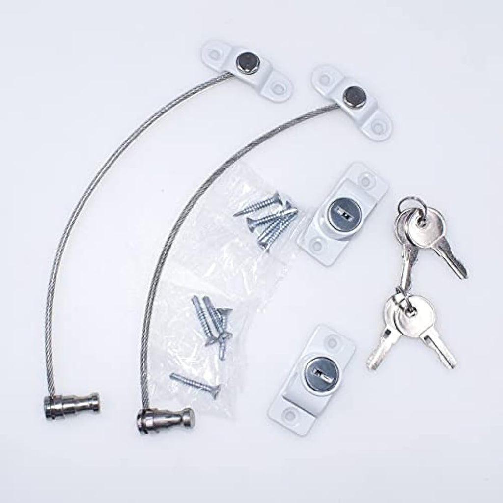 OMOTOOL Child Window Restrictor - Stainless Steel Security Lock (2 Pack)