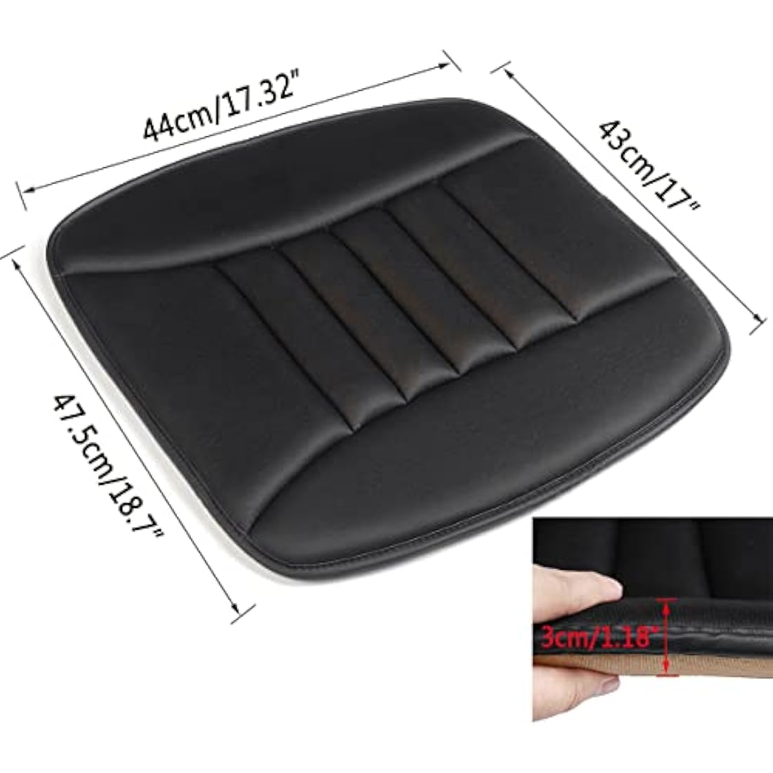 Tsumbay Memory Foam Car Seat Cushion – Non-Slip Driver Seat Pad