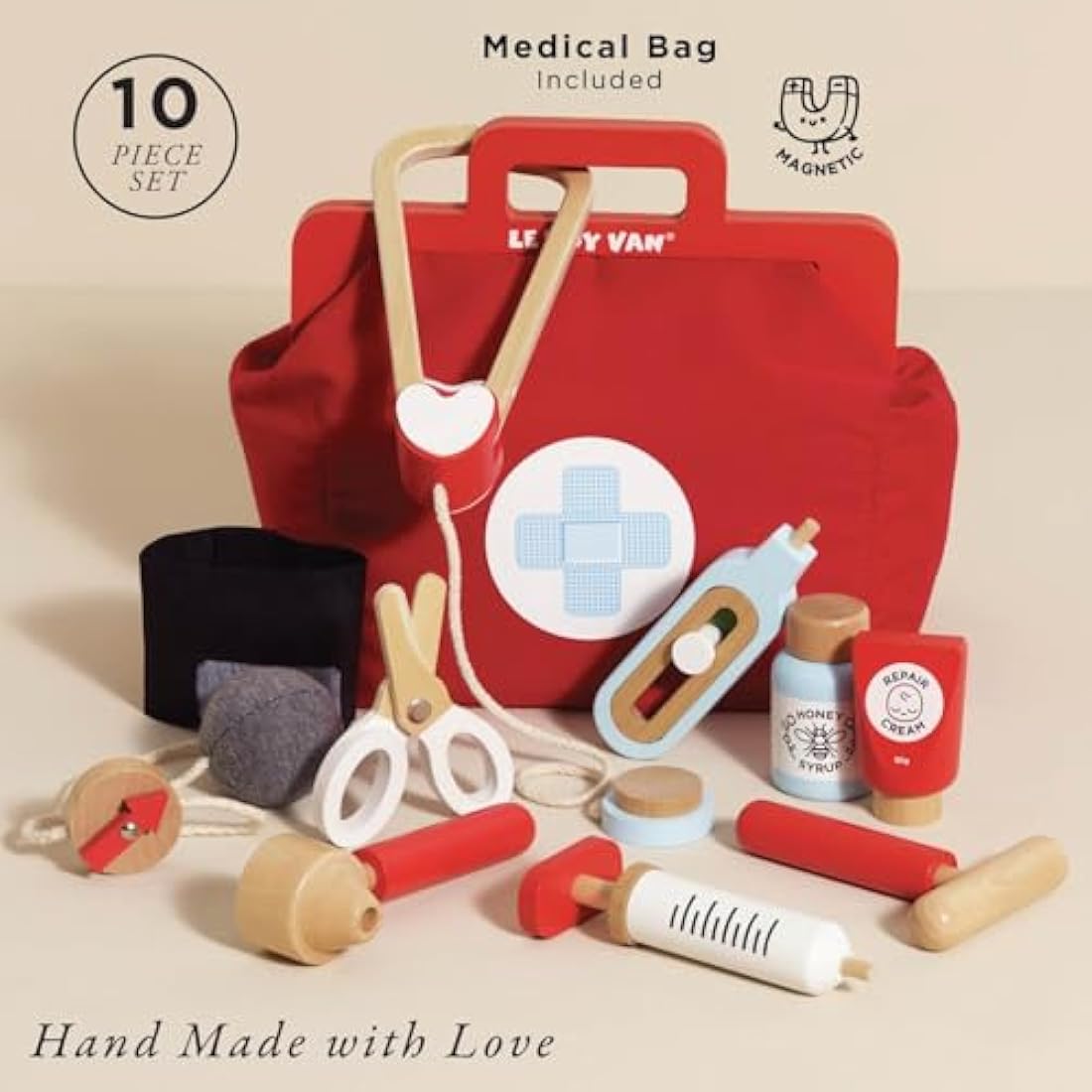 Le Toy Van Wooden Doctor Play Set – Sustainable Rubberwood Role Play Toy