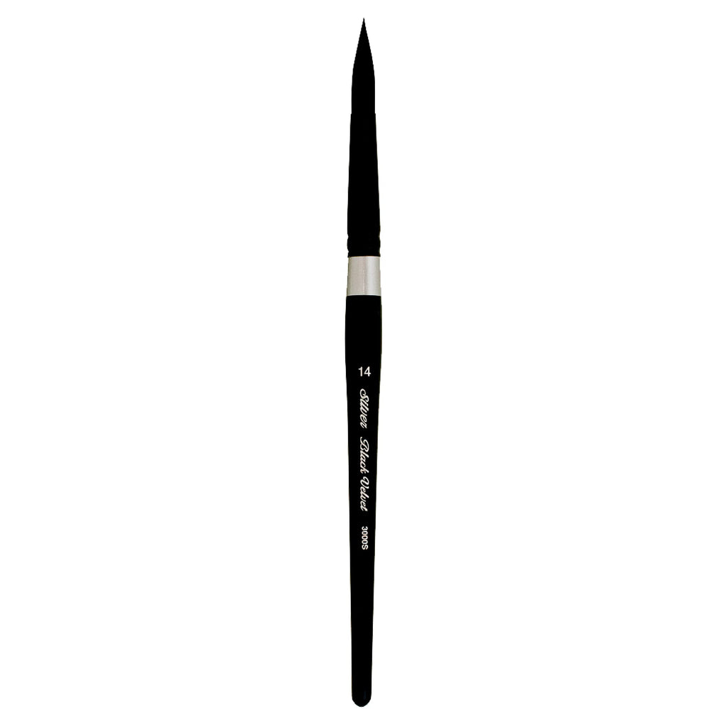 Silver Brush Black Velvet Round Watercolour Brush, Size 14, Short Handle