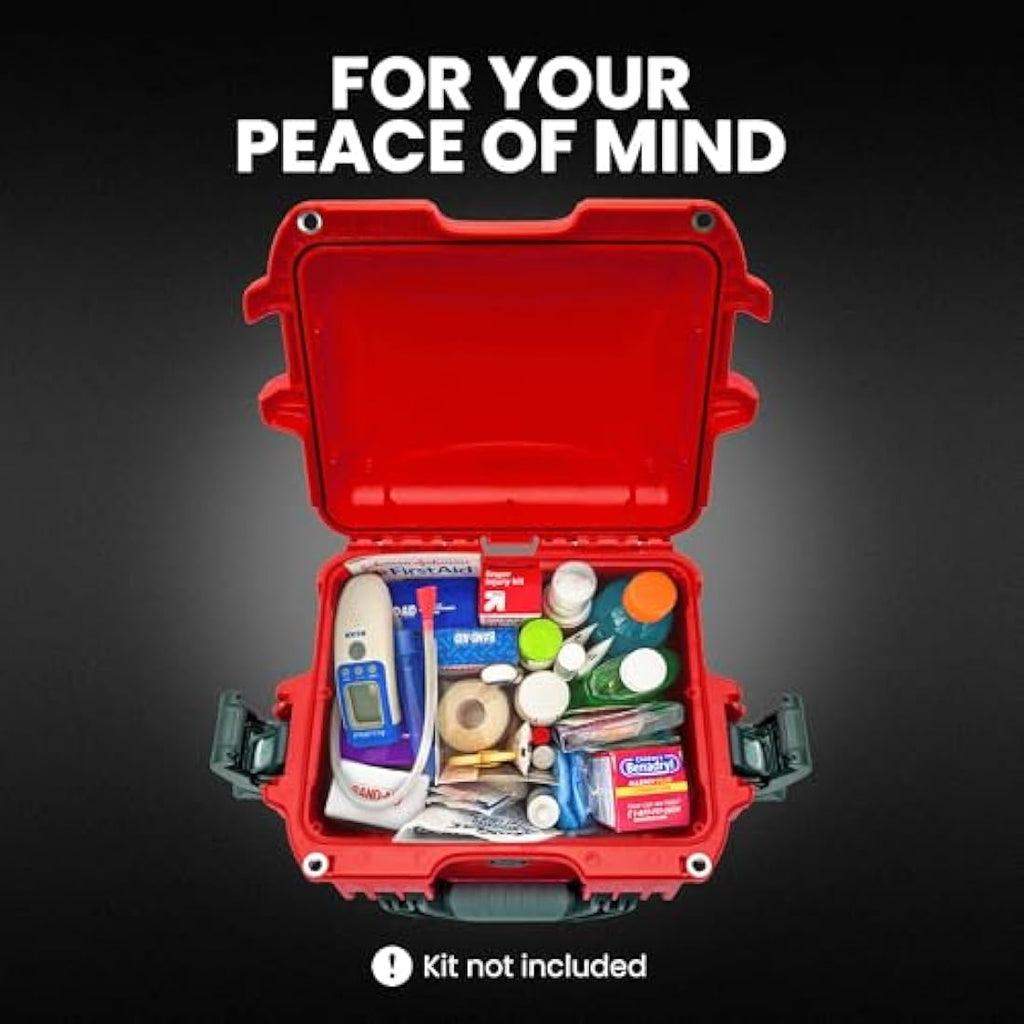 Nanuk 908 Waterproof First Aid Case – Red Hard Shell Medical Box