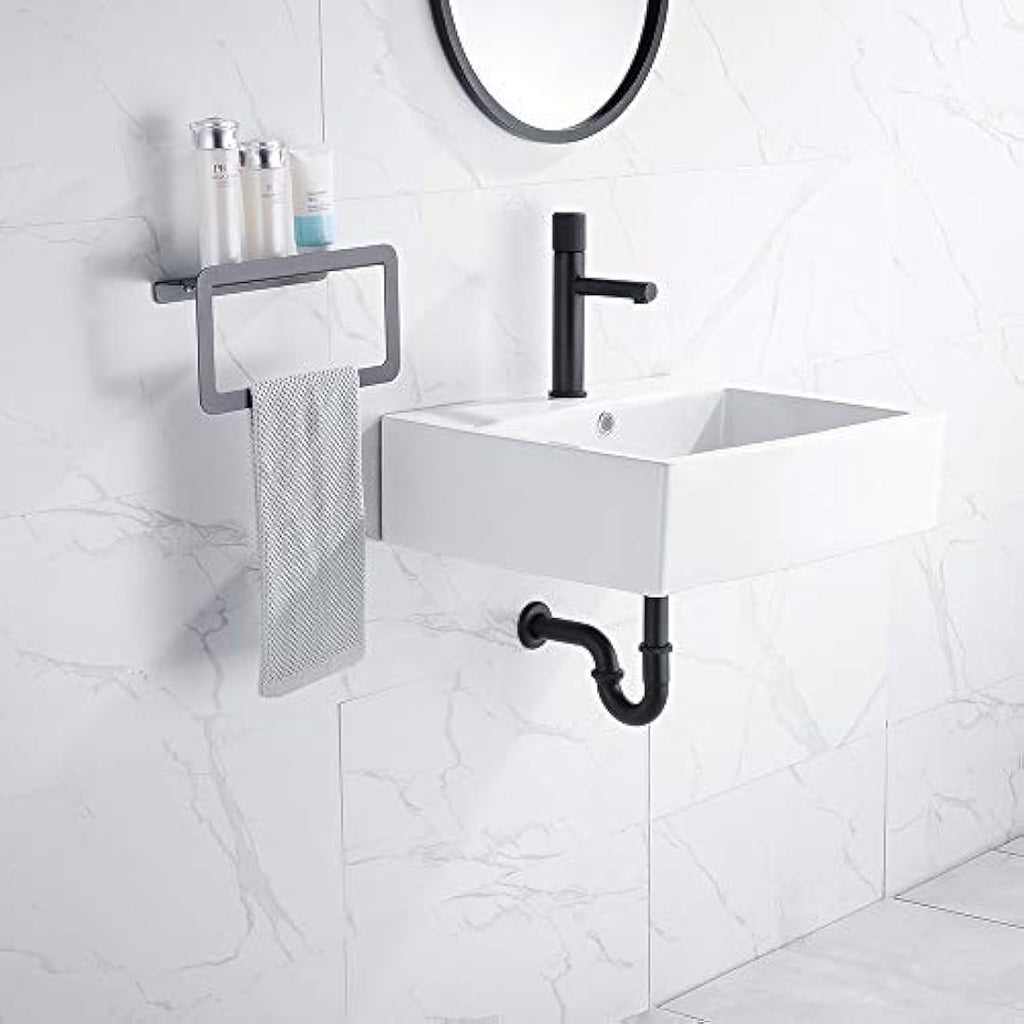 Jolof Store Brass Universal Sink P-Trap with Extension Tube, Matte Black