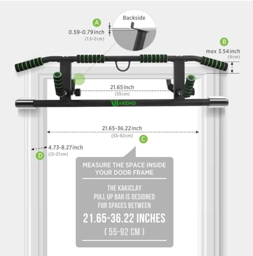 HAKENO Multi-Grip Pull Up Bar for Doorway with Suspension Straps