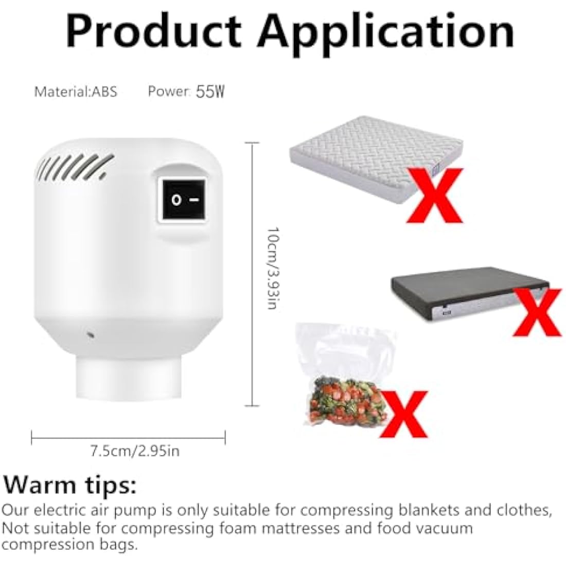 Jolof Store Electric Air Pump for Vacuum Storage Bags – 220V 55W