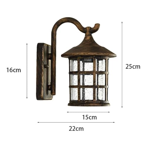 Jolof Store Outdoor Wall Lantern – Waterproof Aluminum & Glass Light