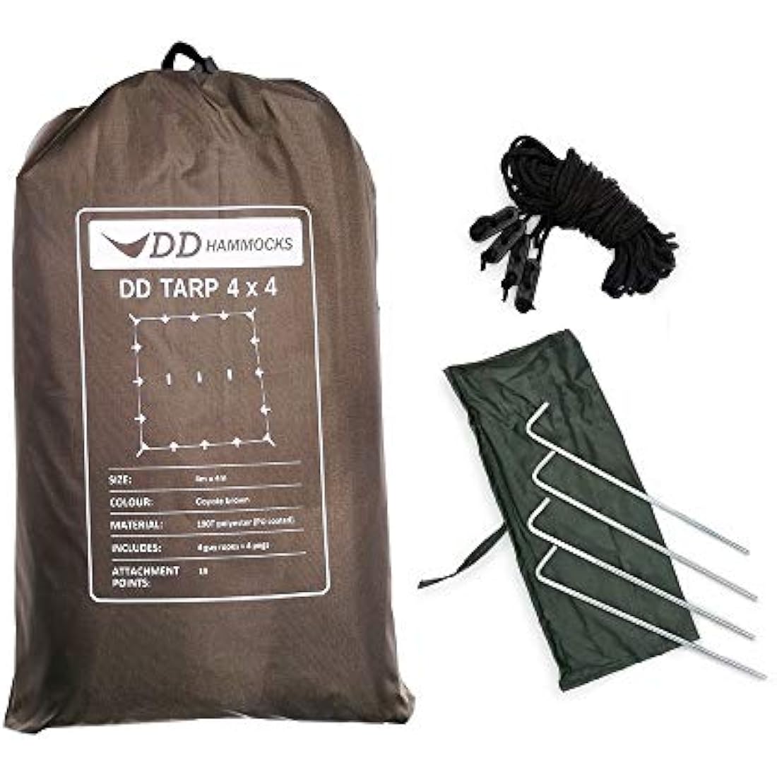 DD Hammocks Tarp 4x4 – Waterproof Group Camping & Bushcraft Shelter