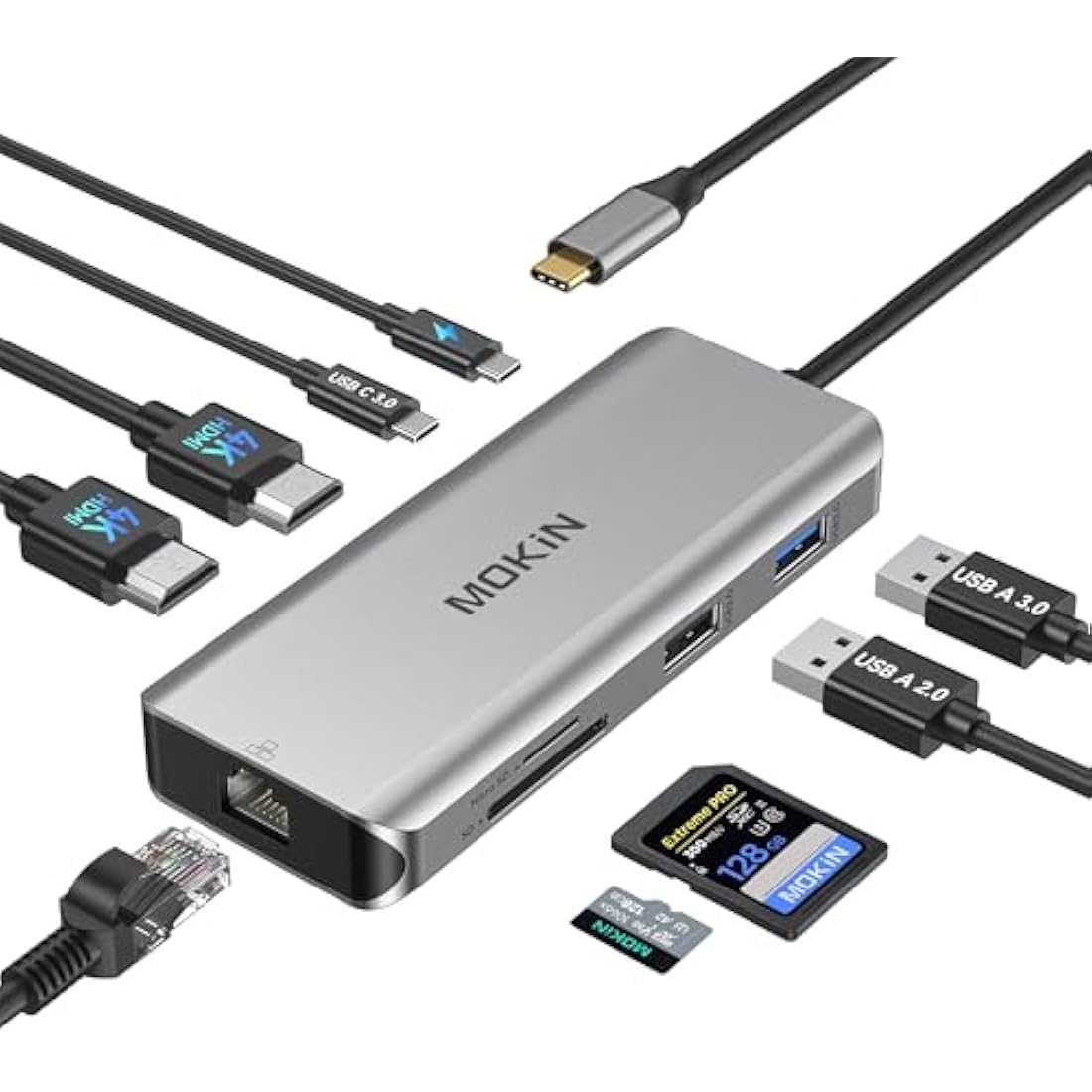 USB C Docking Station – Dual 4K@60Hz HDMI 8-in-1 Hub
