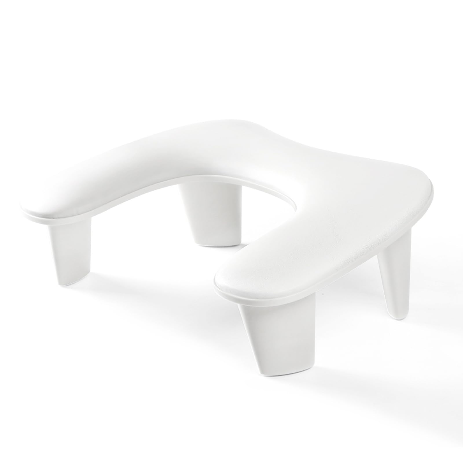 AMOYUN White Butterfly Nail Arm Rest – Soft PU Leather Manicure Pillow