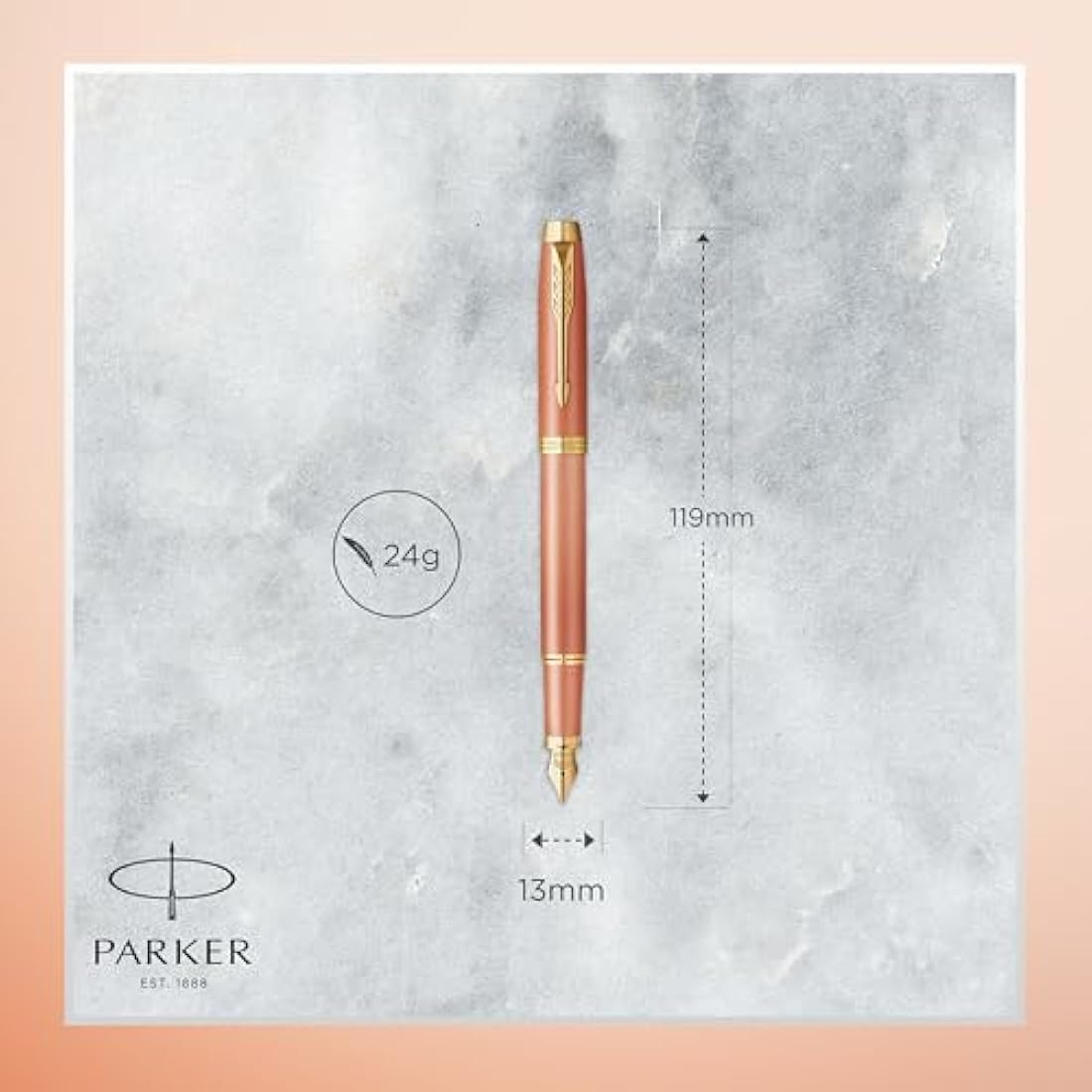 Parker IM Writing Rituals Fountain Pen - Uplifting Orange & Gold Trim