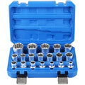 DAYUAN 19pc Spline Socket Set - 1/2" Drive Universal Metric 8-32mm Cr-V