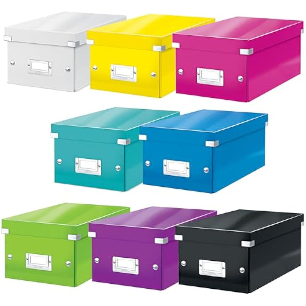 Leitz Click and Store Storage Box – Blue Collapsible Office Organizer