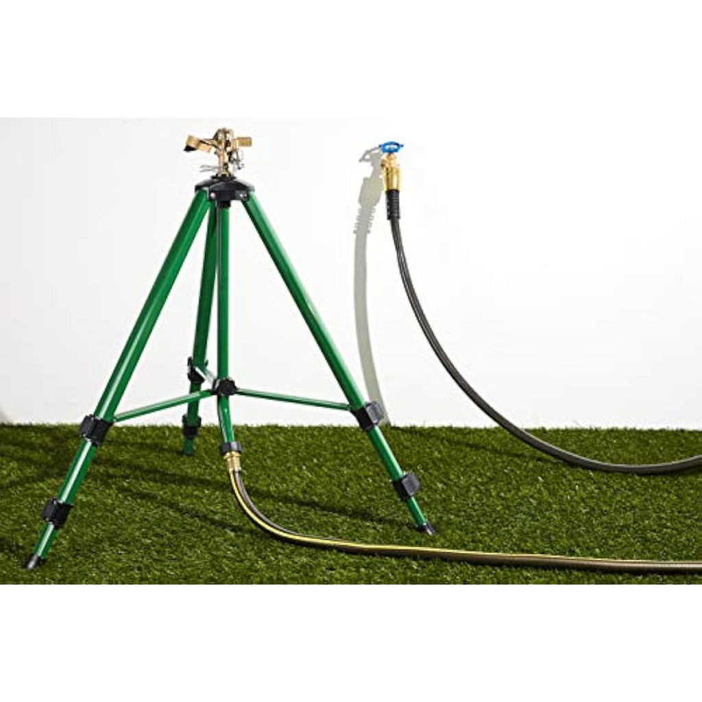 Jolof Store Brass Impact Tripod Sprinkler – Adjustable 360 Degree