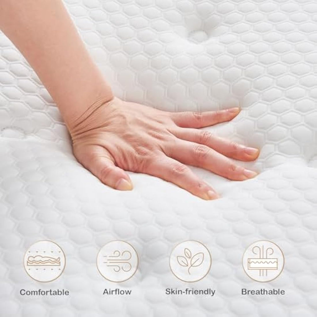 Hiepunos 4FT6 Double Hybrid Mattress | Memory Foam & Pocket Springs