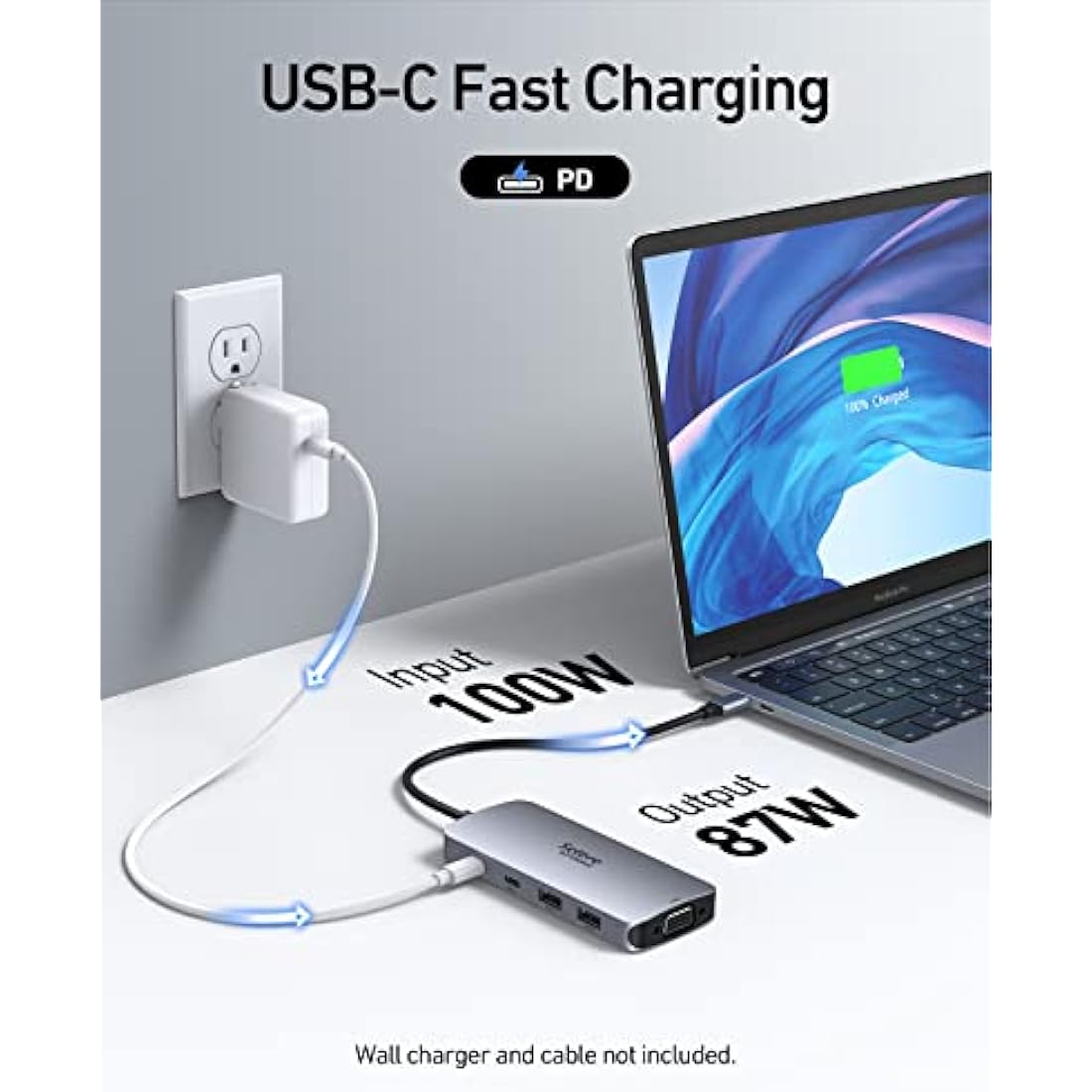 Selore USB C Docking Station – 8-in-1 Triple Display Hub with Dual HDMI & PD
