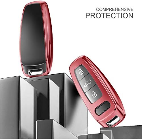 OATSBASF TPU Car Key Case for Audi A6 A7 A8 Q7 Q8 E-Tron – Protective Cover