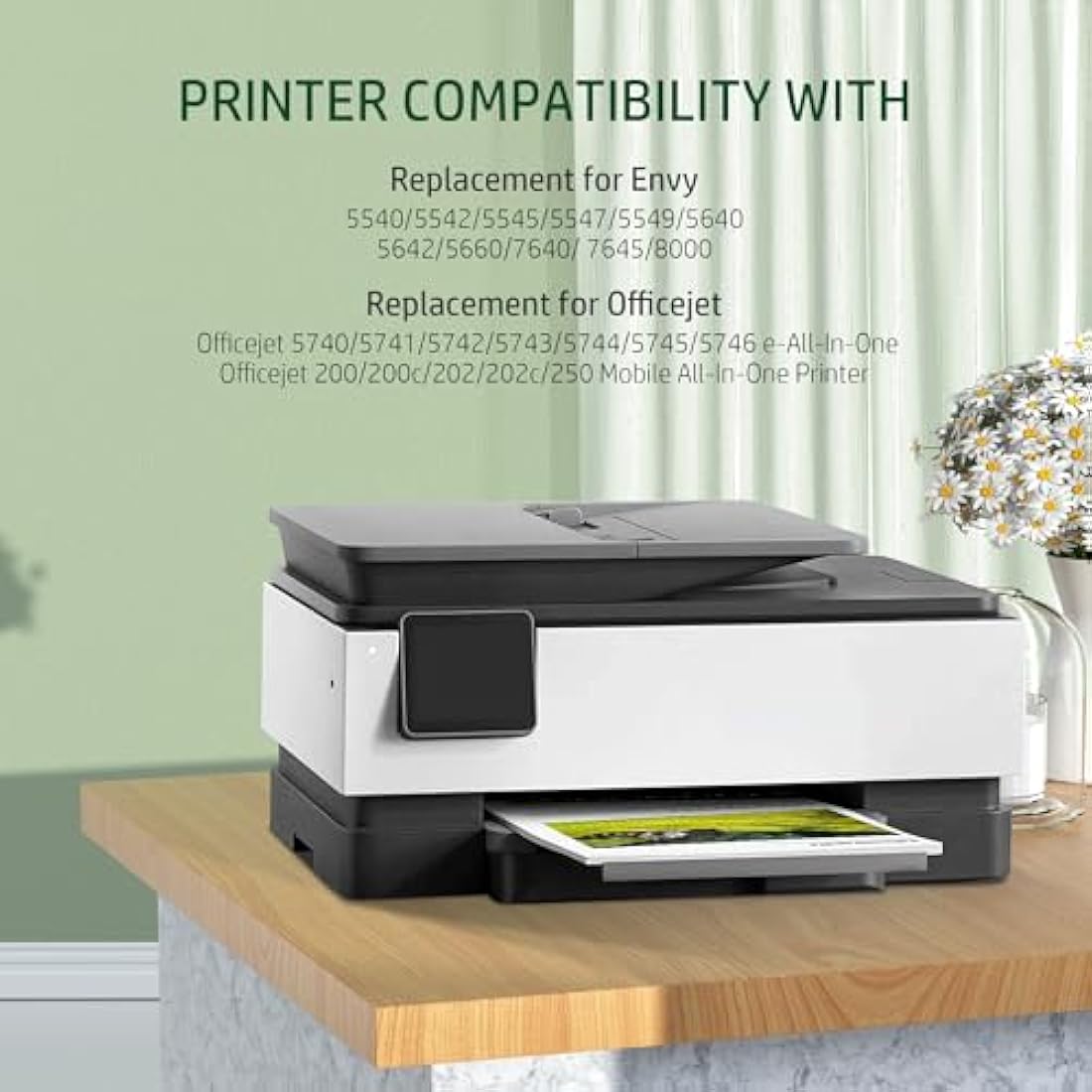 Coloran 62XL Black Ink Cartridges for HP Envy & OfficeJet Printers, 2-Pack