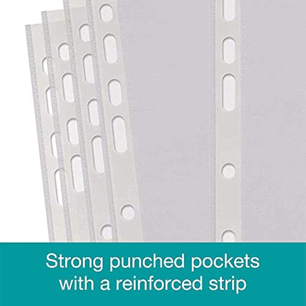 Summit A4 Punched Pockets – 500 Pack Clear Embossed Poly Pockets