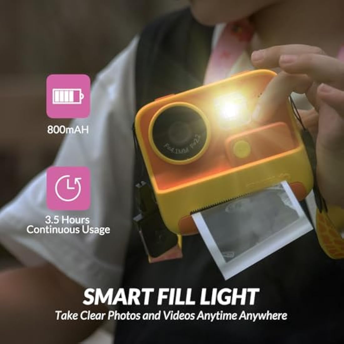 Mafiti Kids Instant Print Camera | 1080P HD Digital Selfie Cam with 32GB SD
