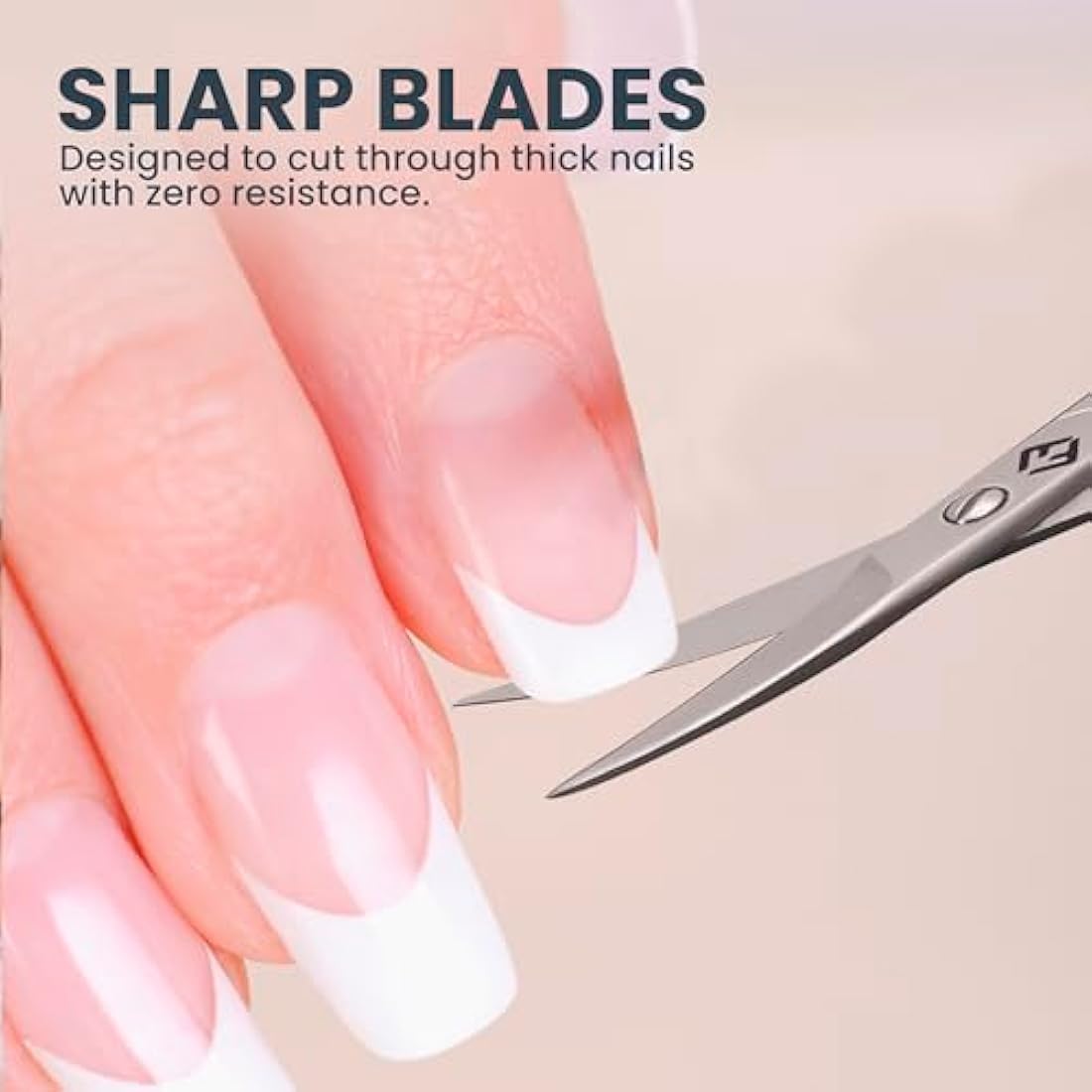 FABINOC Curved Cuticle Scissors | German Stainless Steel Manicure Tool