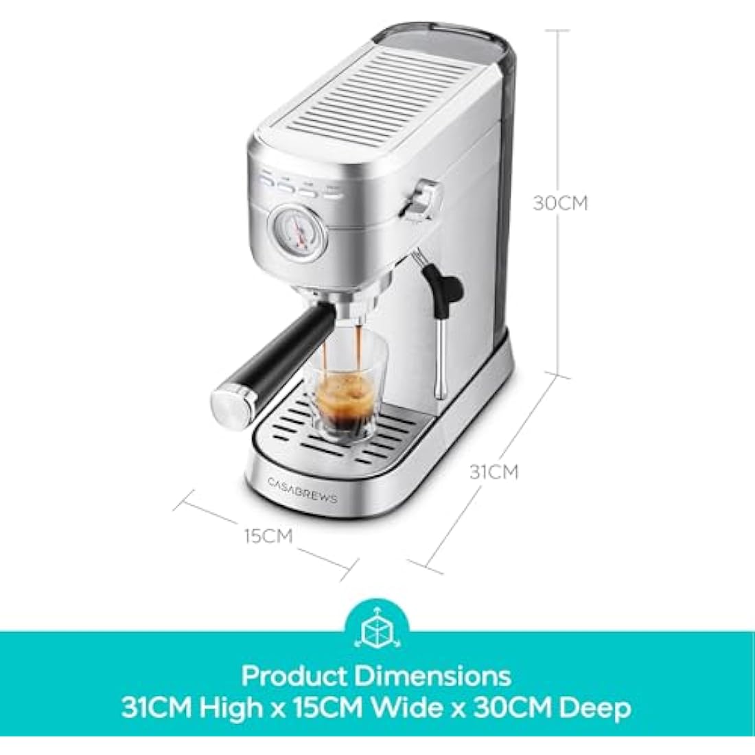 CASABREWS CM5418 Espresso Machine | 20 Bar Barista Maker with Frother