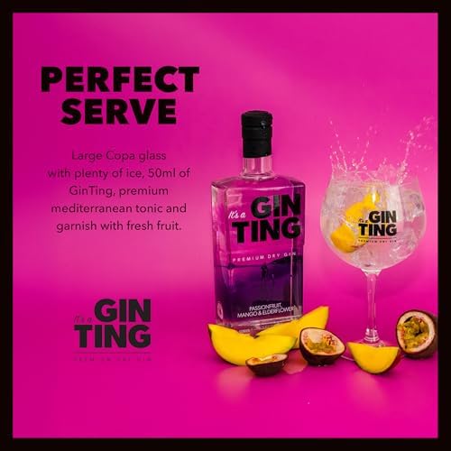 GinTing Passionfruit Mango & Elderflower Flavoured Gin - 70cl