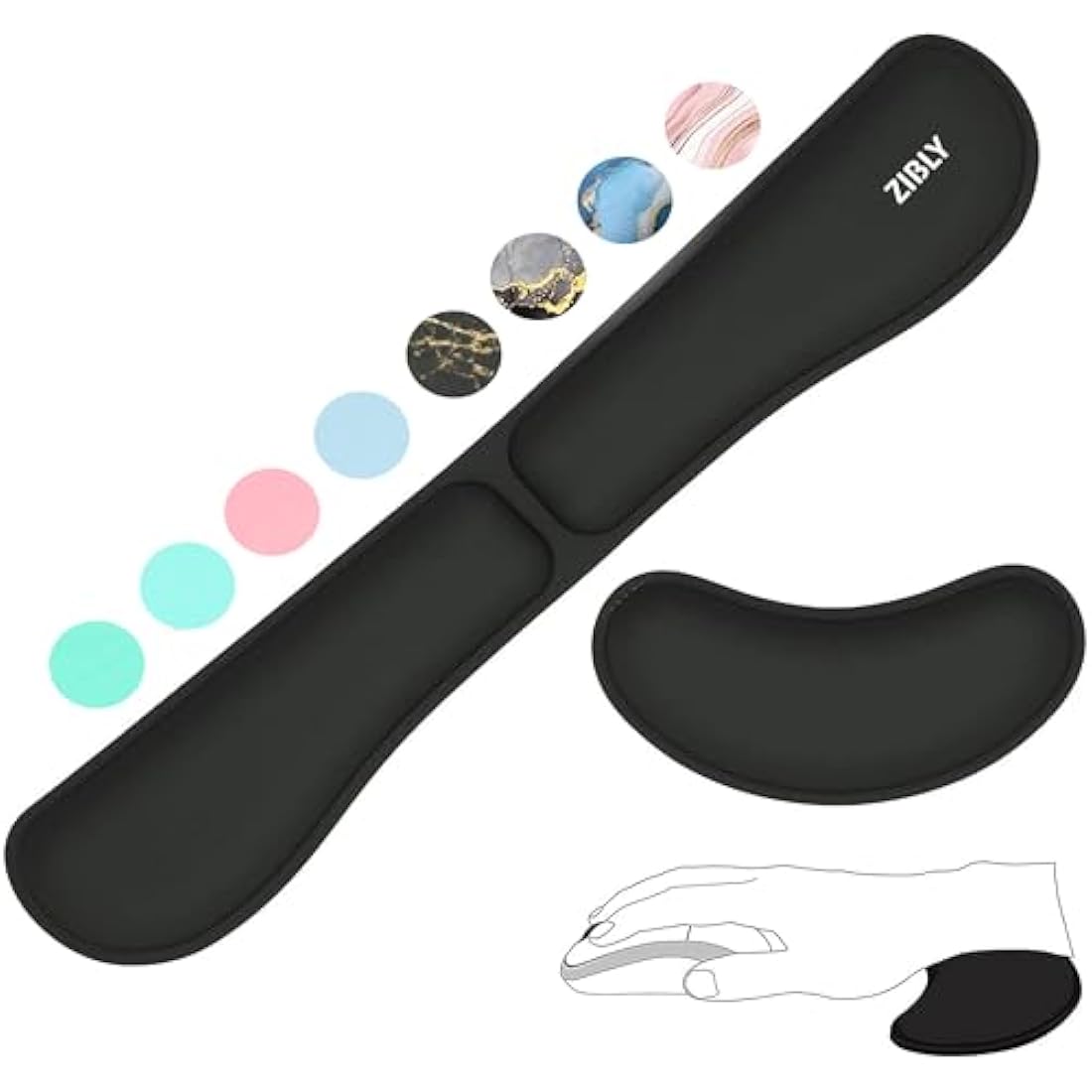 Jolof Store Keyboard and Mouse Wrist Rest Set – Ergonomic Memory Foam