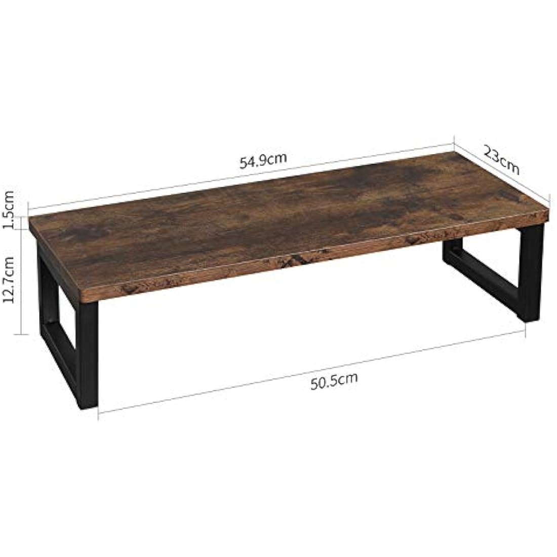 Jolof Store Wood Monitor Stand Riser | Desktop Organizer - Dark Brown