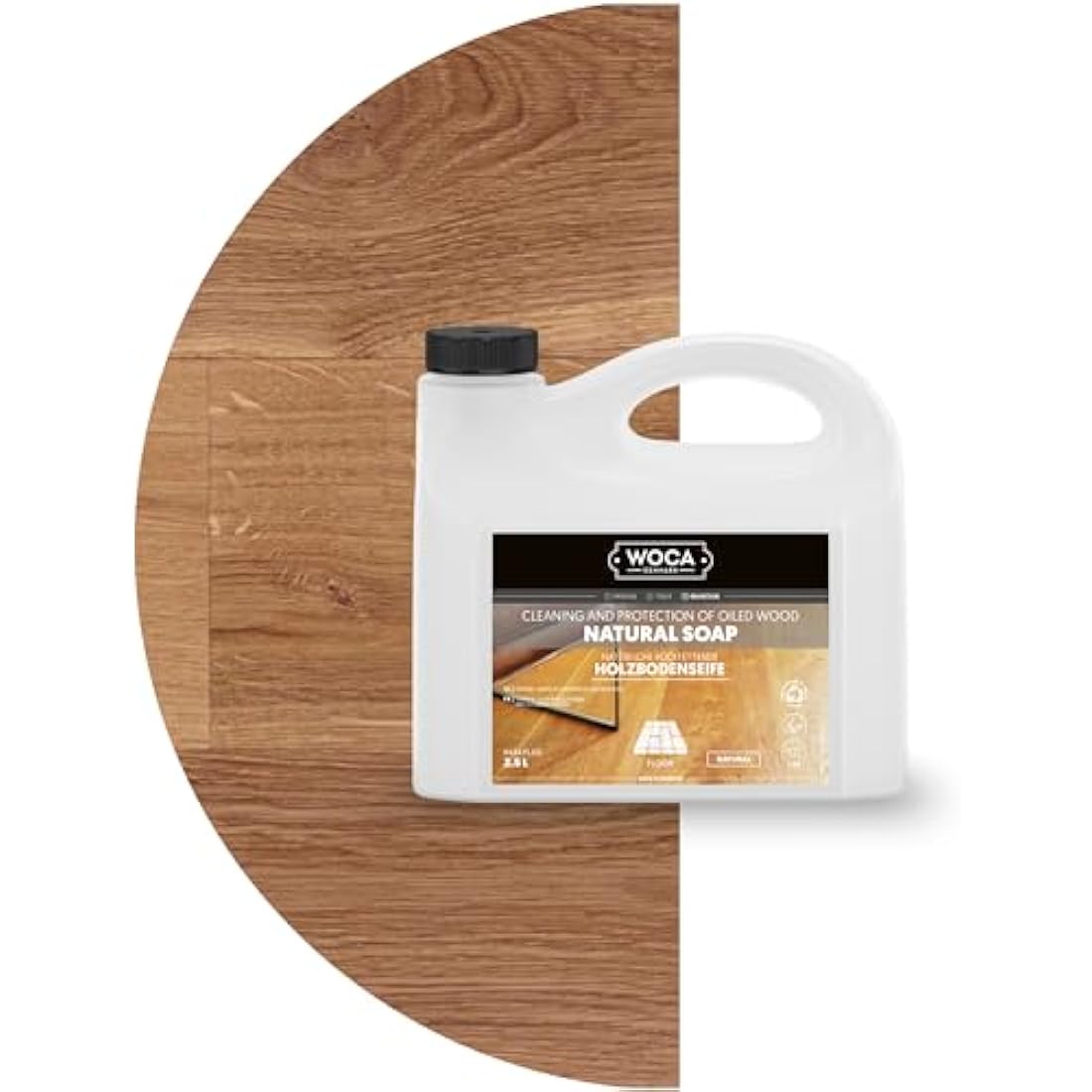 WOCA Natural Soap | Concentrated Wood Cleaner for Oiled Floors | 2.5L