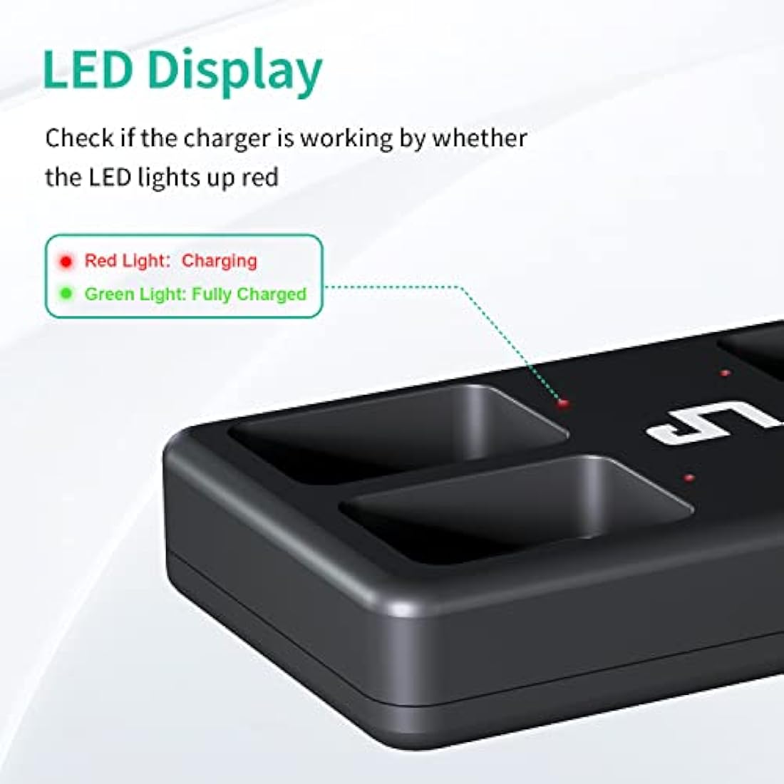 LP 9V Rechargeable Li-ion Battery 4-Pack with 4-Bay USB Charger