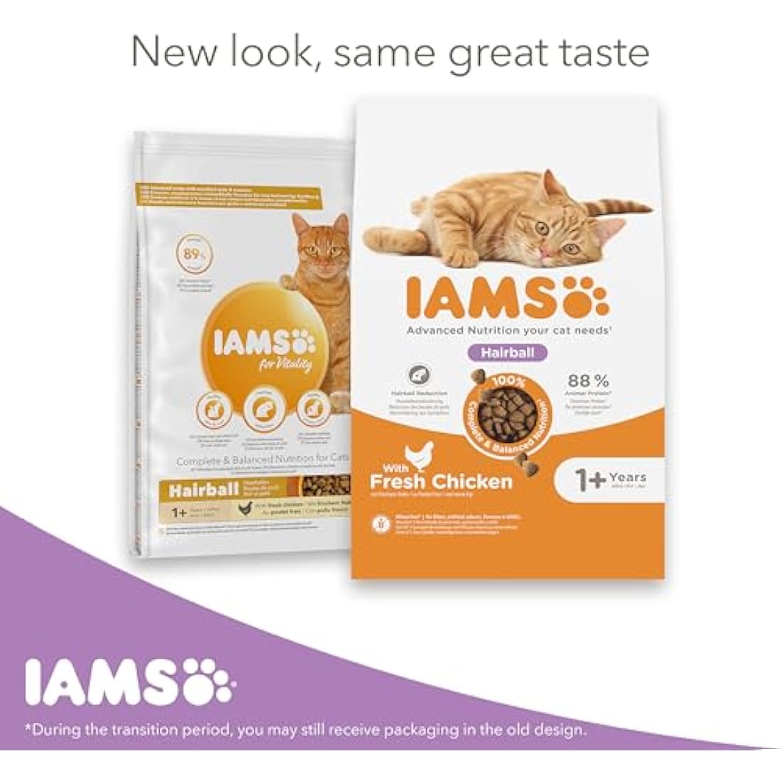 IAMS Hairball Control Dry Cat Food – Chicken Recipe – 10kg Bag