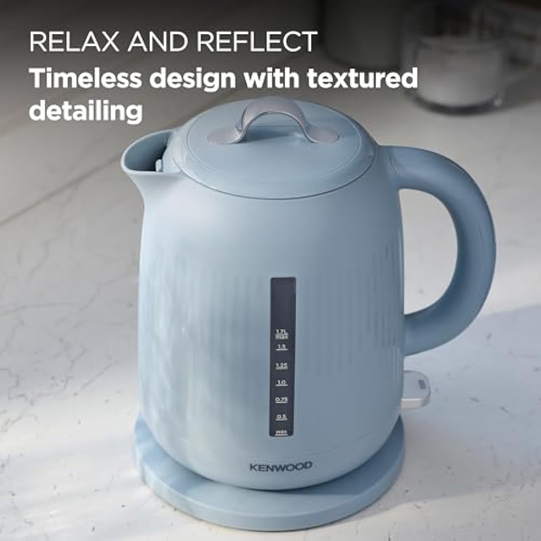 Kenwood Dawn Electric Kettle | 1.7L Fast Boil 3000W | Stone Blue