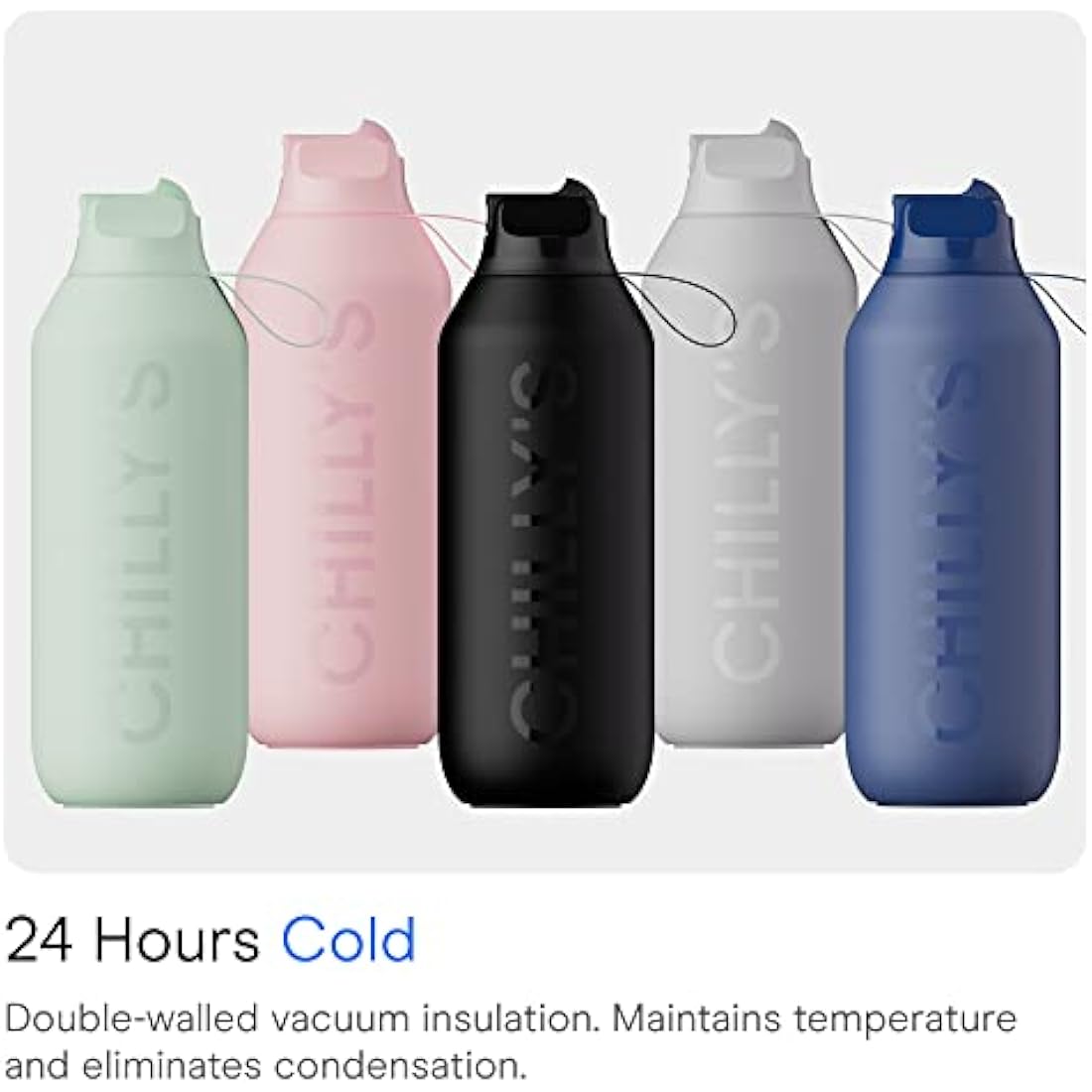 Chilly's Series 2 Flip Water Bottle – Insulated Stainless Steel, 1L