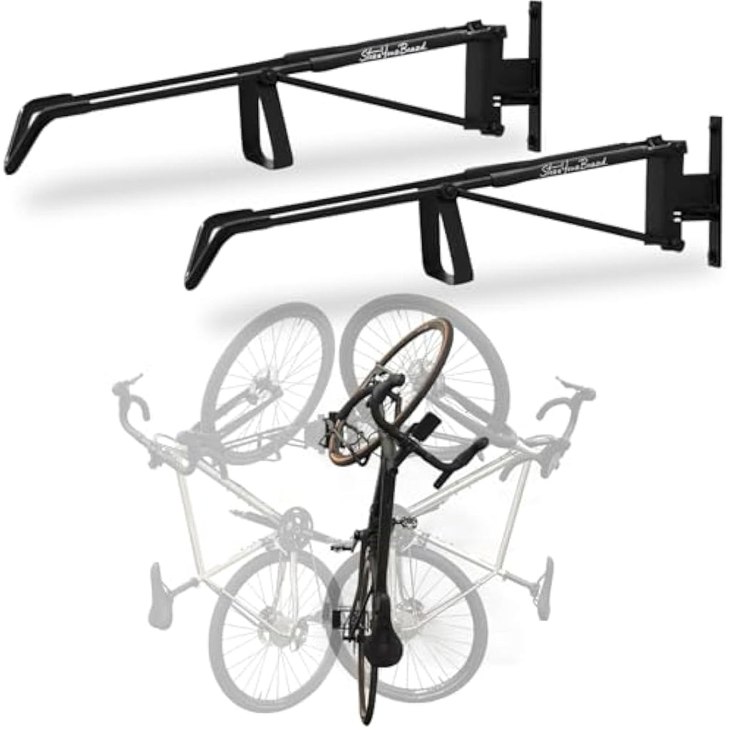 SwivelStow Road & Gravel Bike Wall Mount Rack - 2 Pack