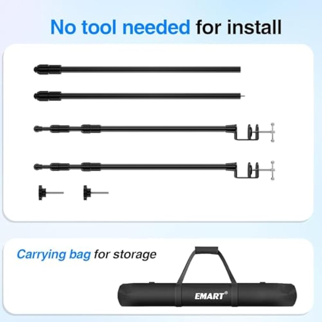 EMART Adjustable Over The Table Rod Stand | 50-94" Aluminum Arch Frame