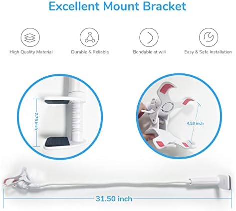 TakTark Universal Baby Monitor Holder – Flexible Gooseneck Camera Mount