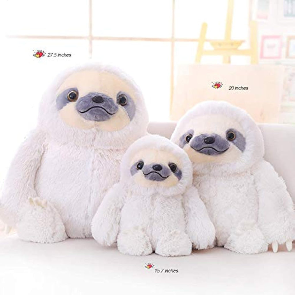 Winsterch Large Sloth Stuffed Animal – Soft Plush Toy, Ivory, 15.7 Inch
