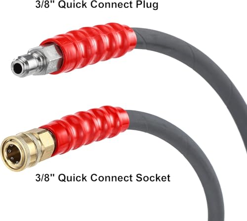 M MINGLE Pressure Washer Jumper Hose | 10 FT Whip Hose with 3/8" QC