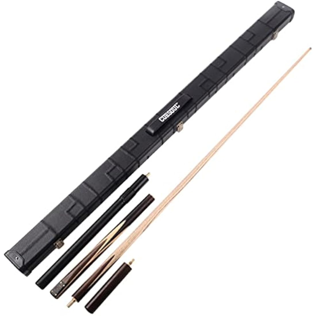CUESOUL 57" Rosewood 3/4 Snooker Cue Set with Case and Extension