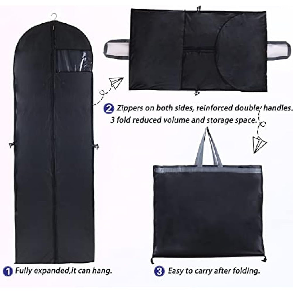 Jolof Store Long Garment Bag – Dustproof Moth Proof Coat Cover, 180cm